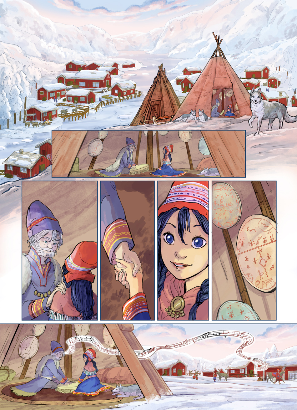Les voyages de lotta-page 02-comic-Jungle Edition - kota sami people